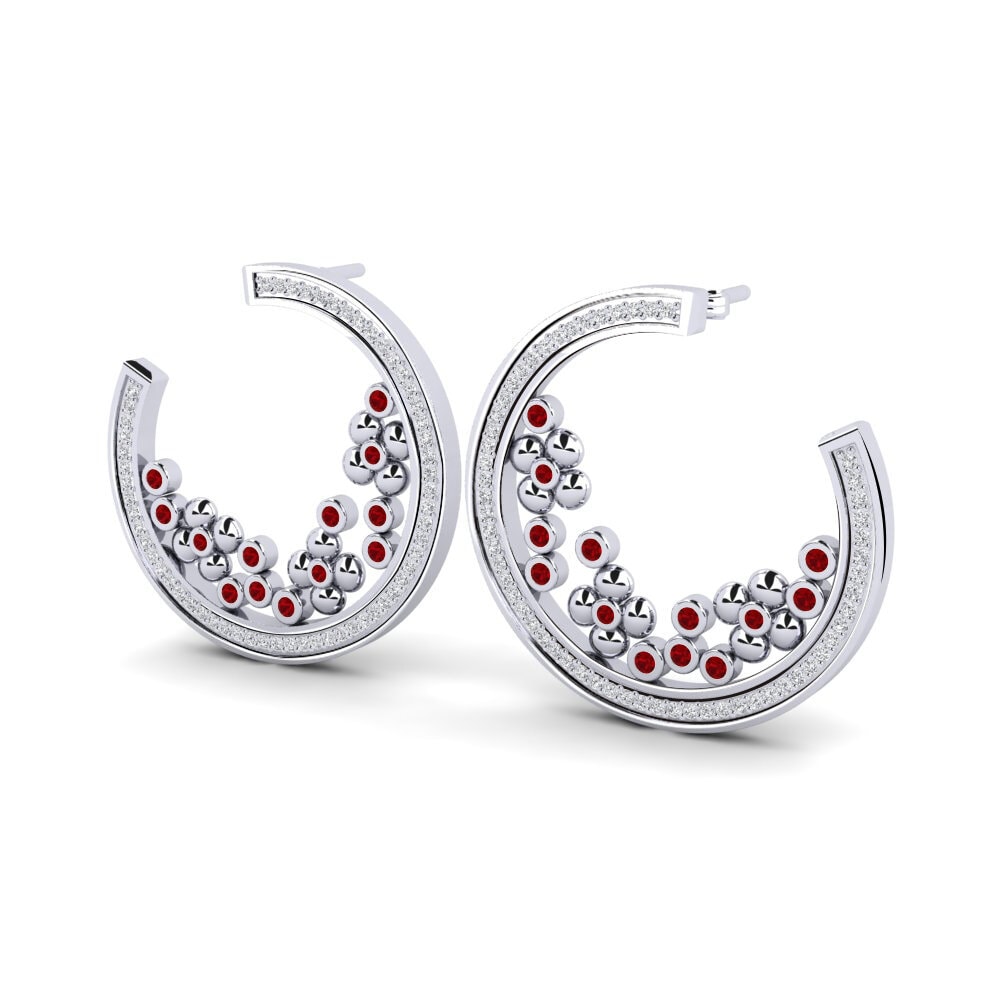 Đá Zirconia Đỏ Bông tai nữ Paquita