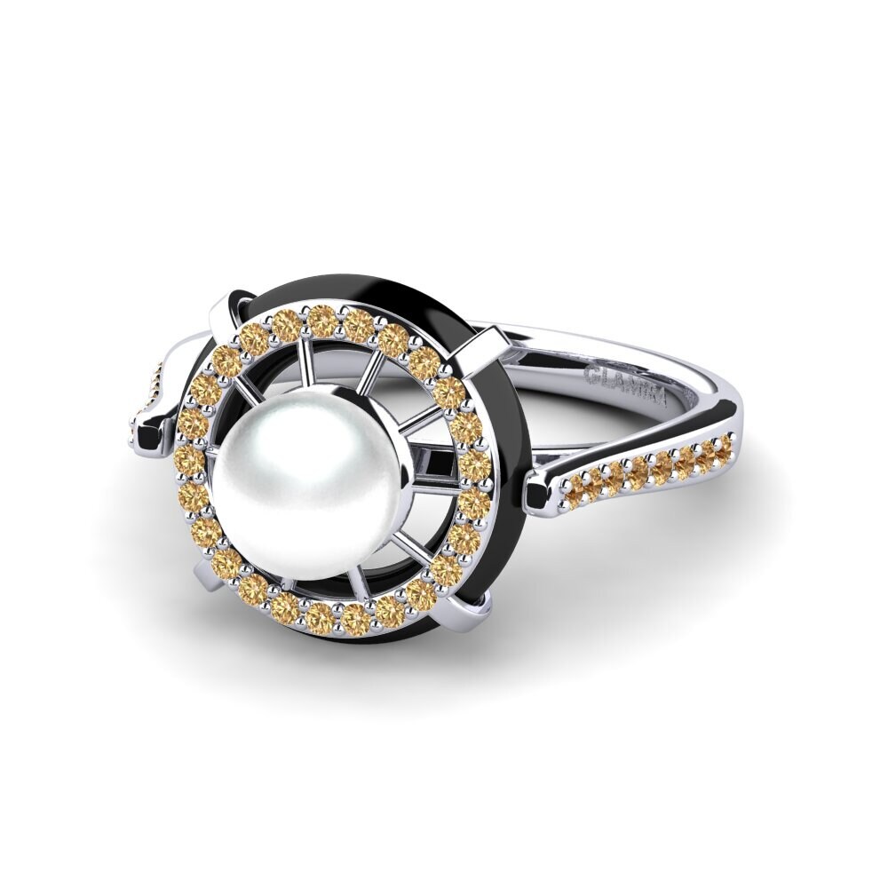 Diamante café Anillo Pardo