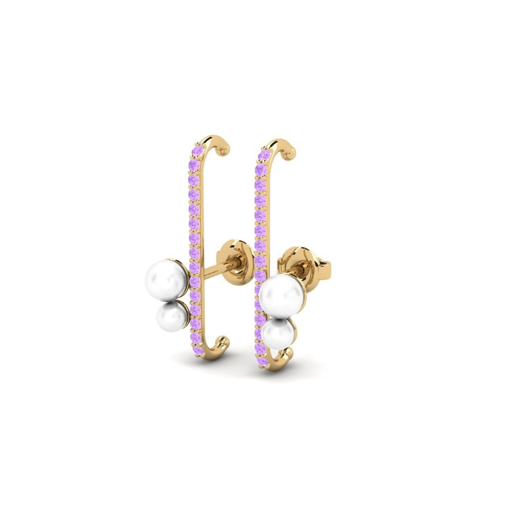 Amethyst Damen ohrring Parili