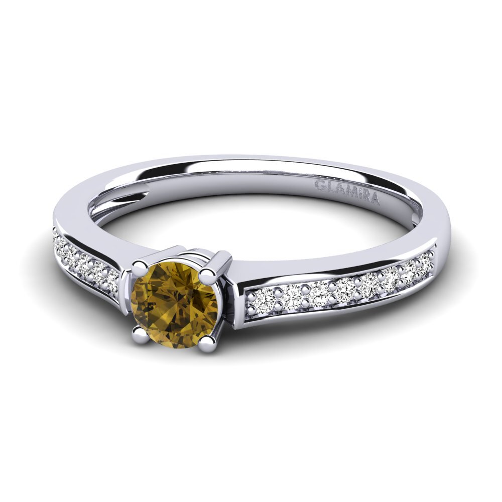 Brown Zircon Engagement Ring Paris