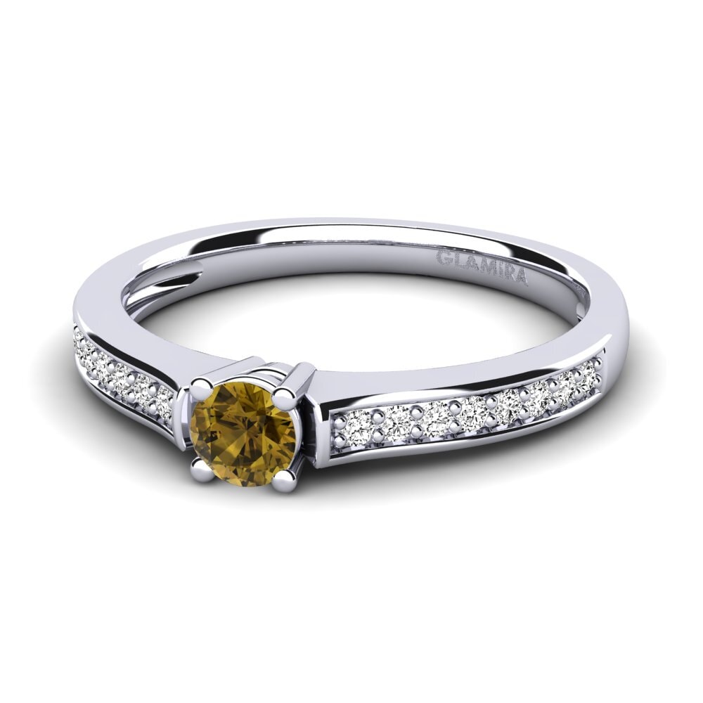 Brown Zircon Engagement Ring Paris 0.25 crt