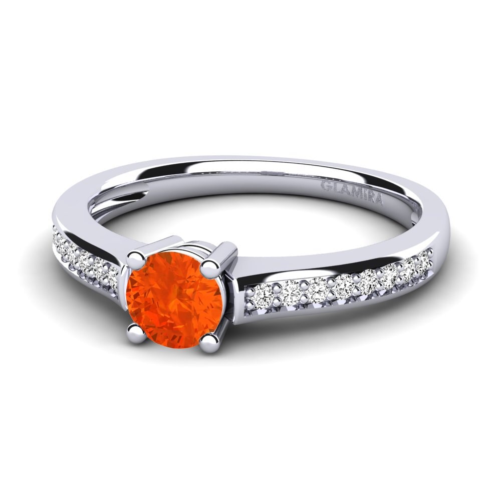 Fire-Opal Engagement Ring Paris 0.5 crt