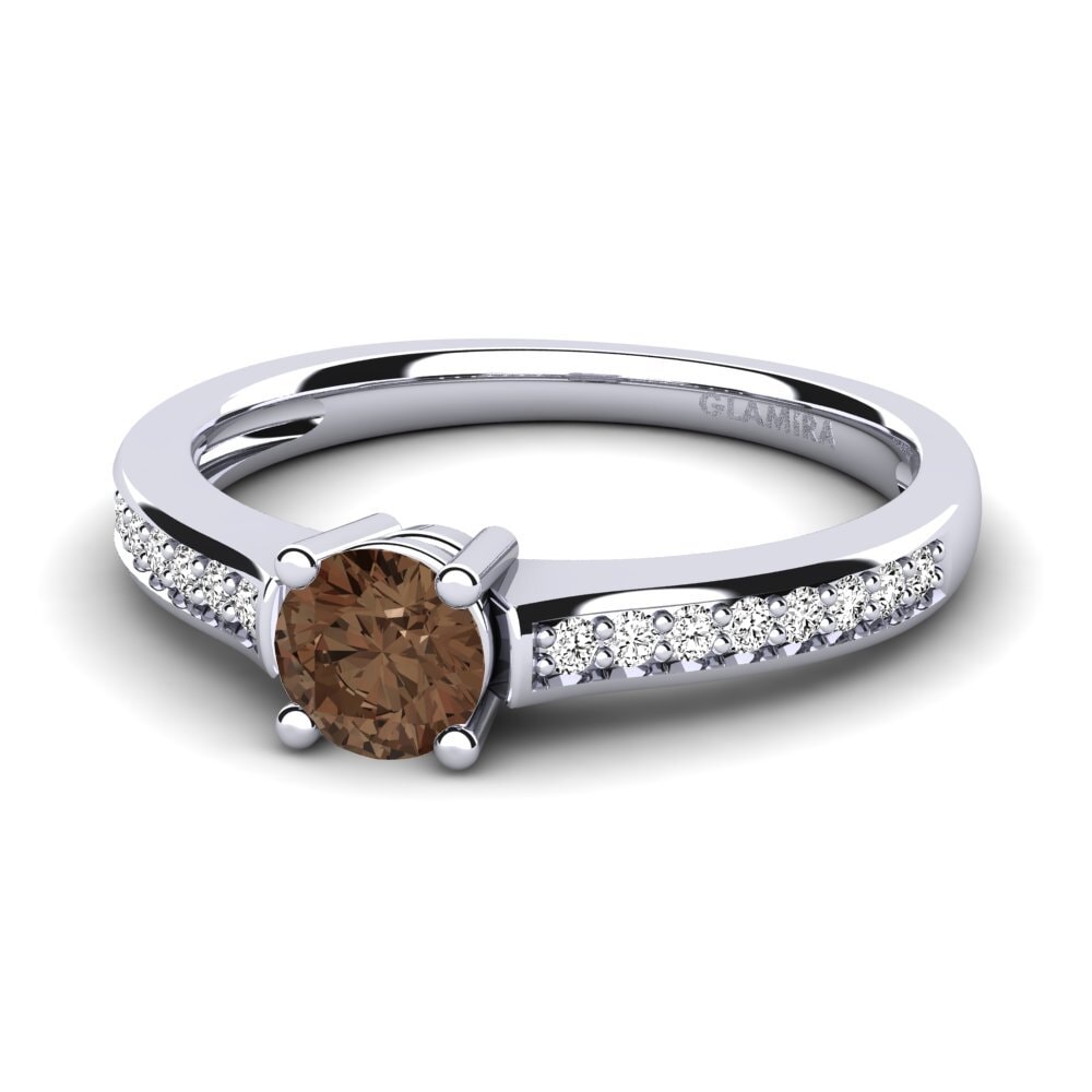 Smoky Quartz Engagement Ring Paris 0.5 crt
