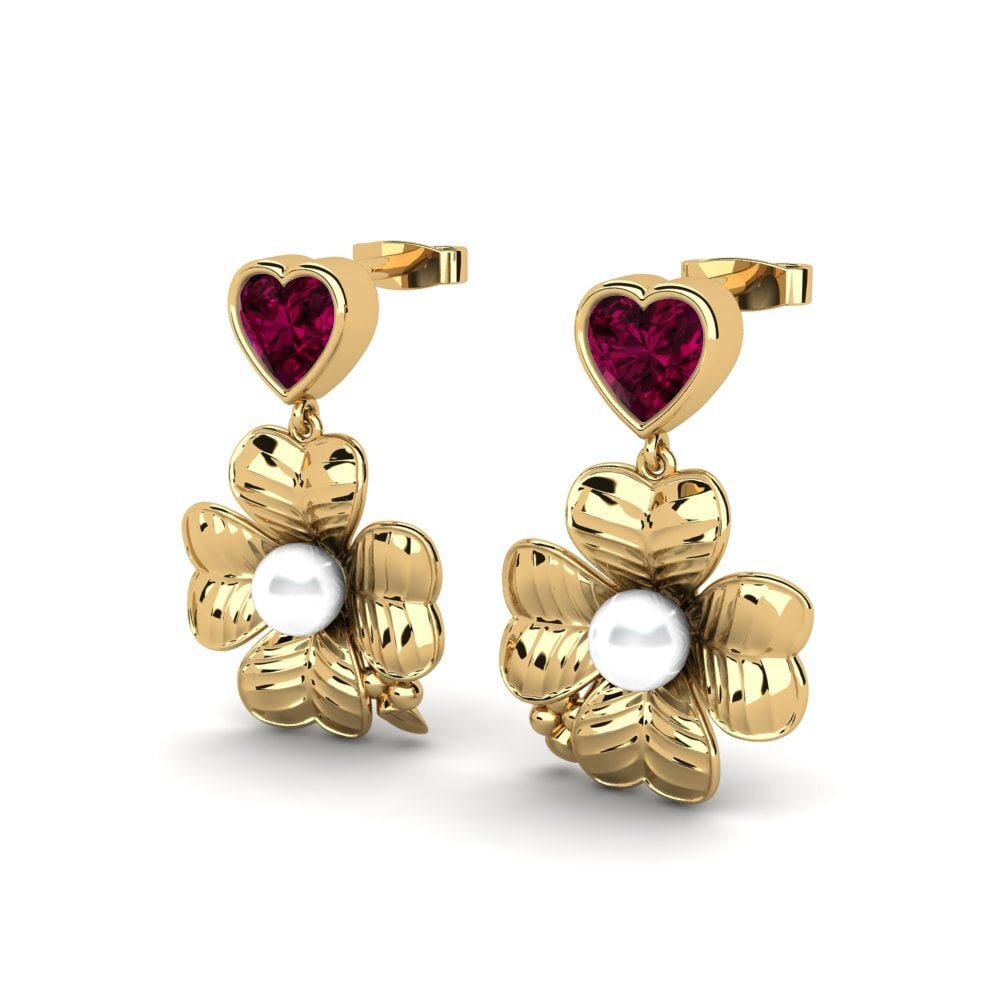 Corazón Granate Rhodolite Pendiente de mujer Parlare