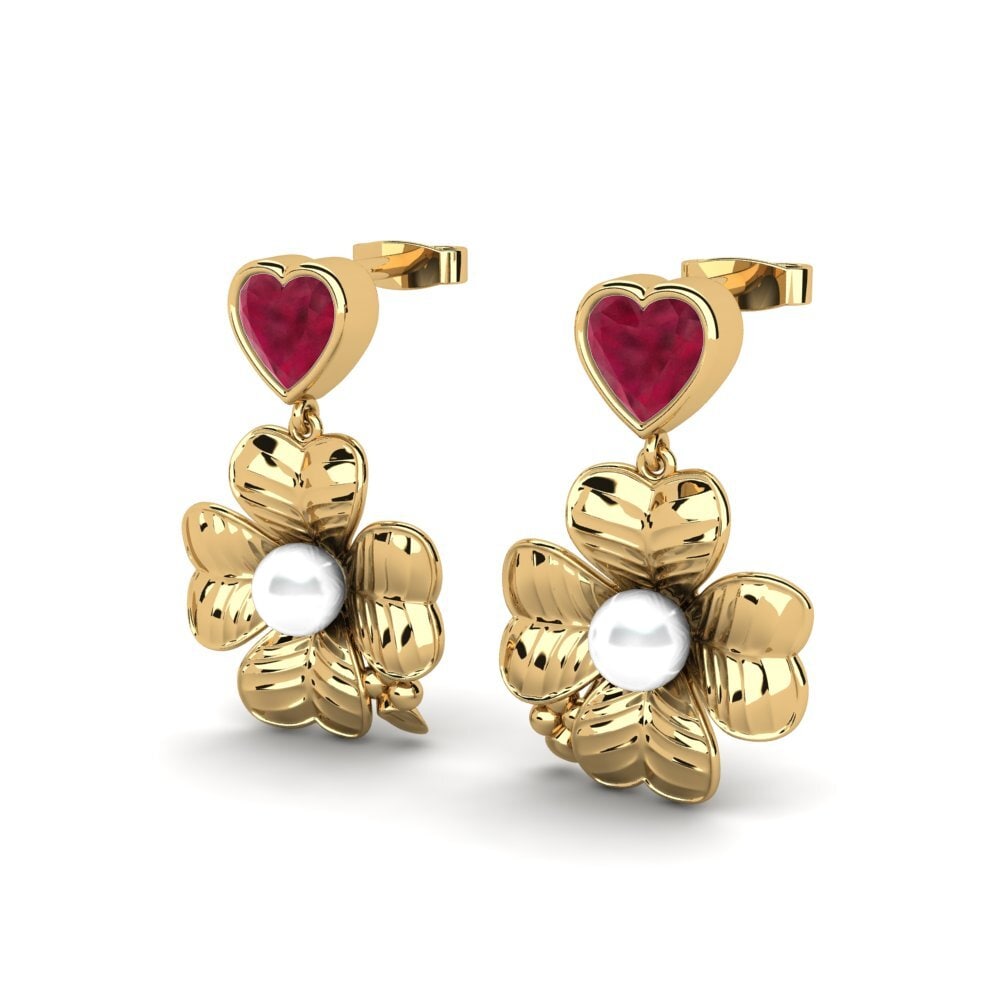 Heart Ruby Women's Earring Parlare