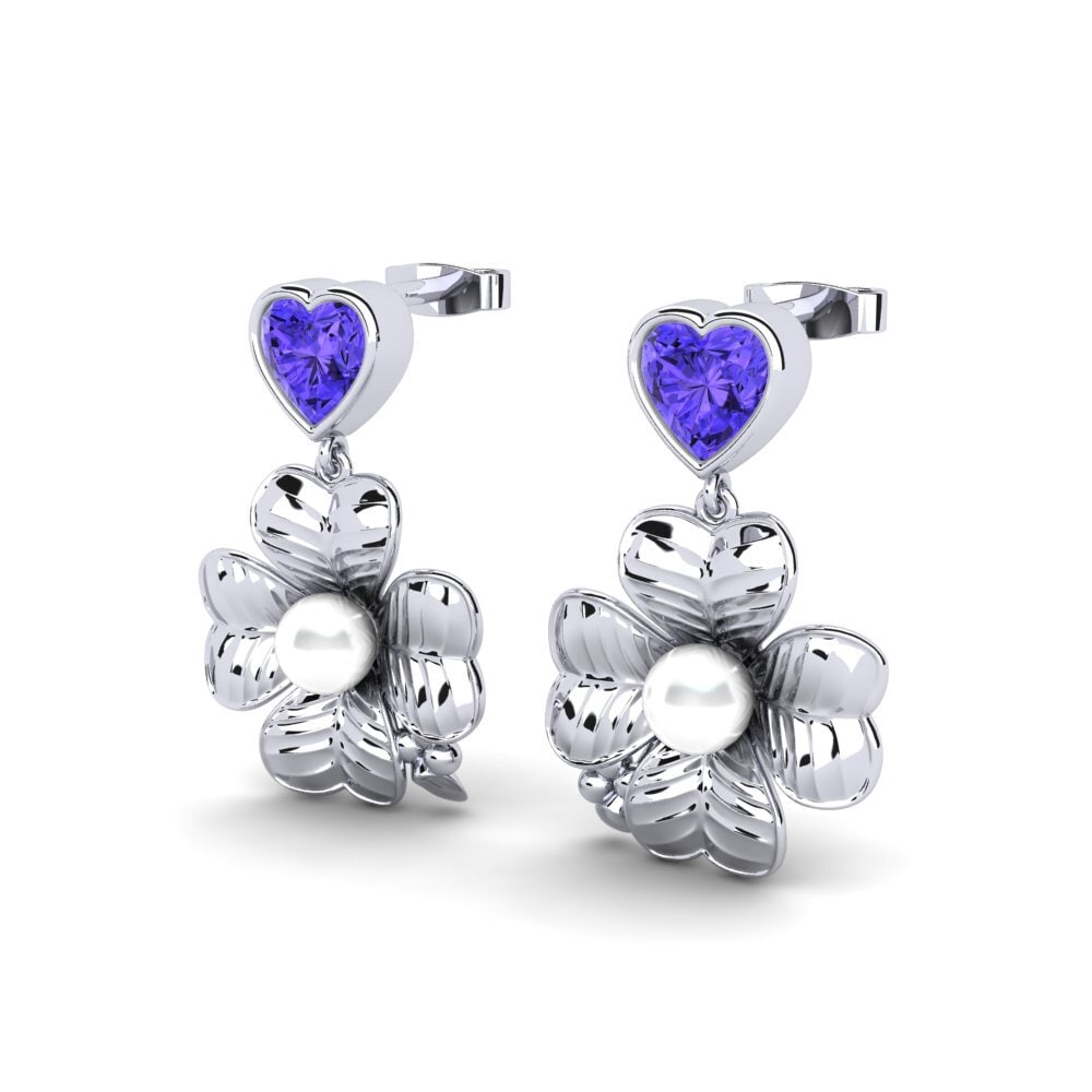 Plata 925 Tanzanita Pendiente de mujer Parlare