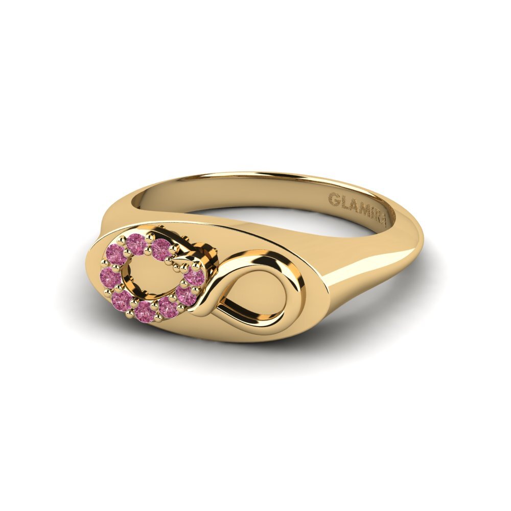 Granate Rhodolite Anillo meñique Passy