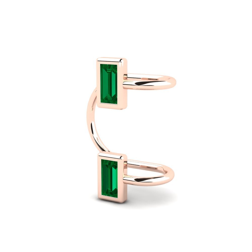 Baguette Circonita Verde Pendiente de mujer Patnode