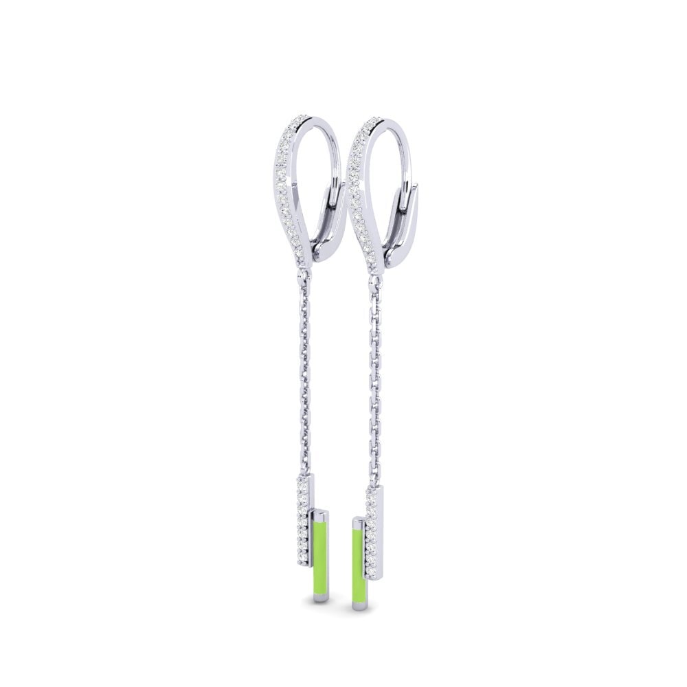 9ct White Gold Women's Earring Patroklos