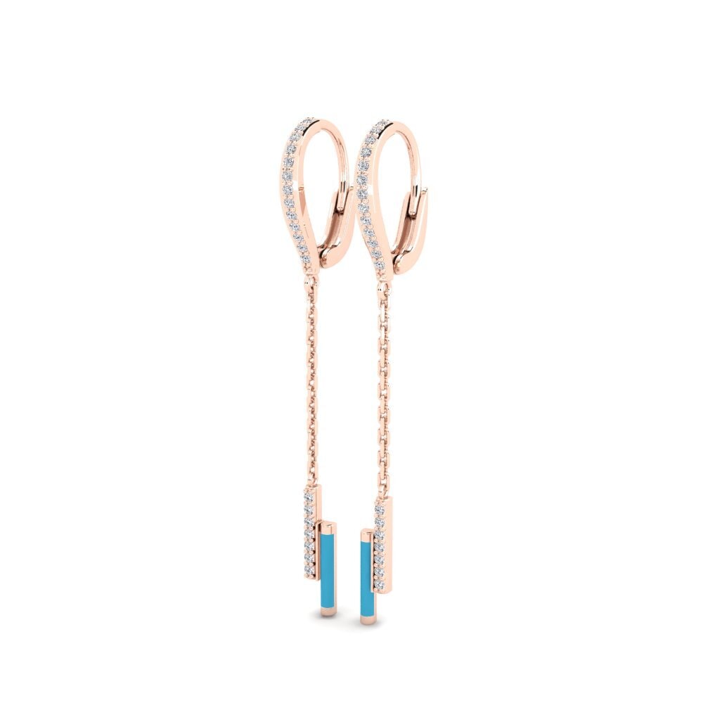 14k Oro Rosa Pendiente de mujer Patroklos