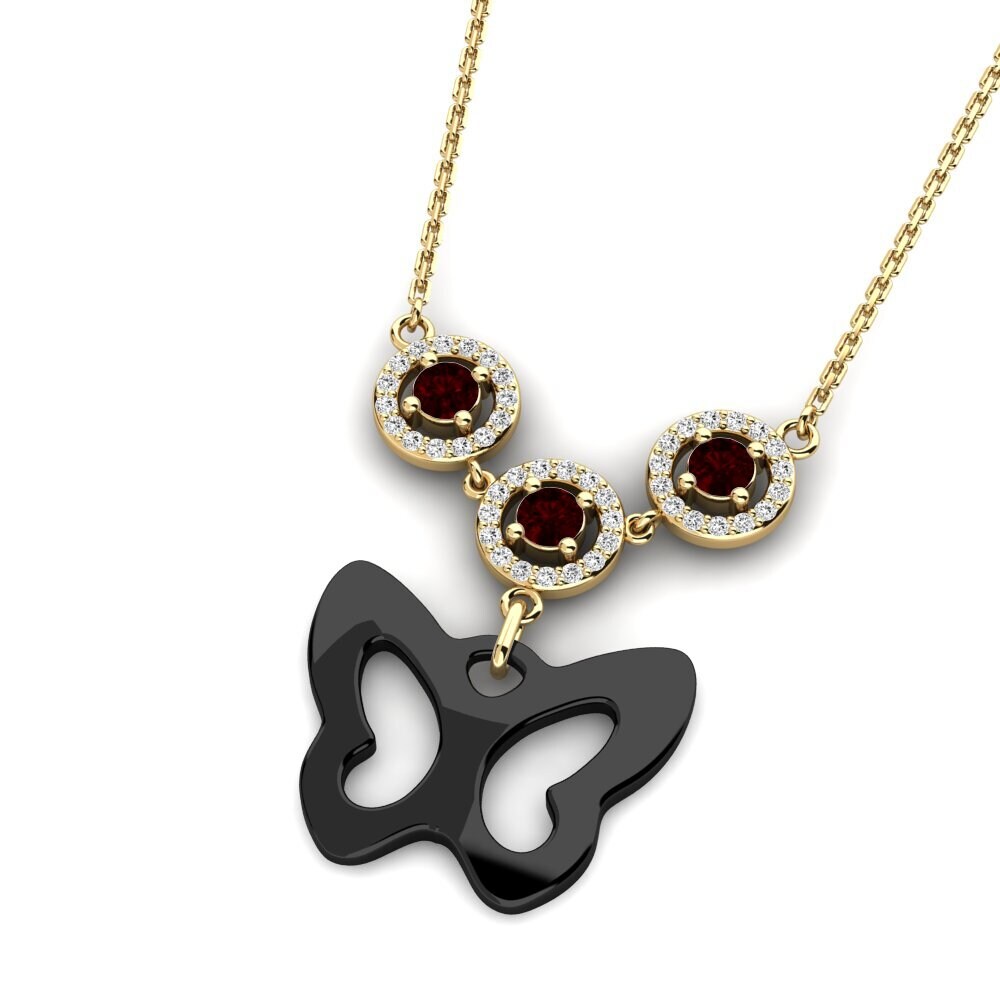Garnet Women's Necklace Patte