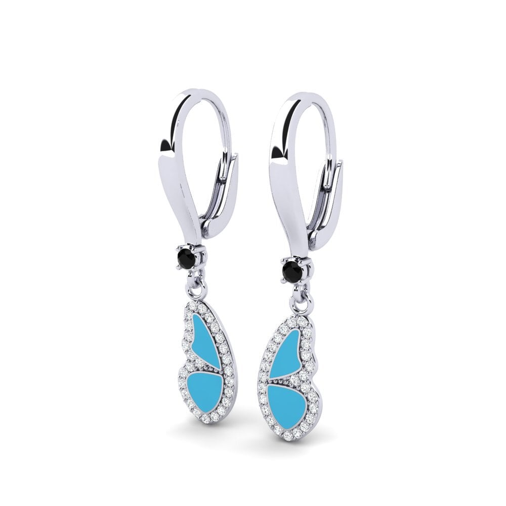 Black Sapphire Women's Earring Pece