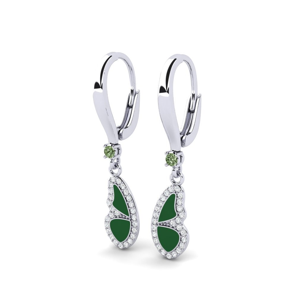 Diamante Verde Pendiente de mujer Pece