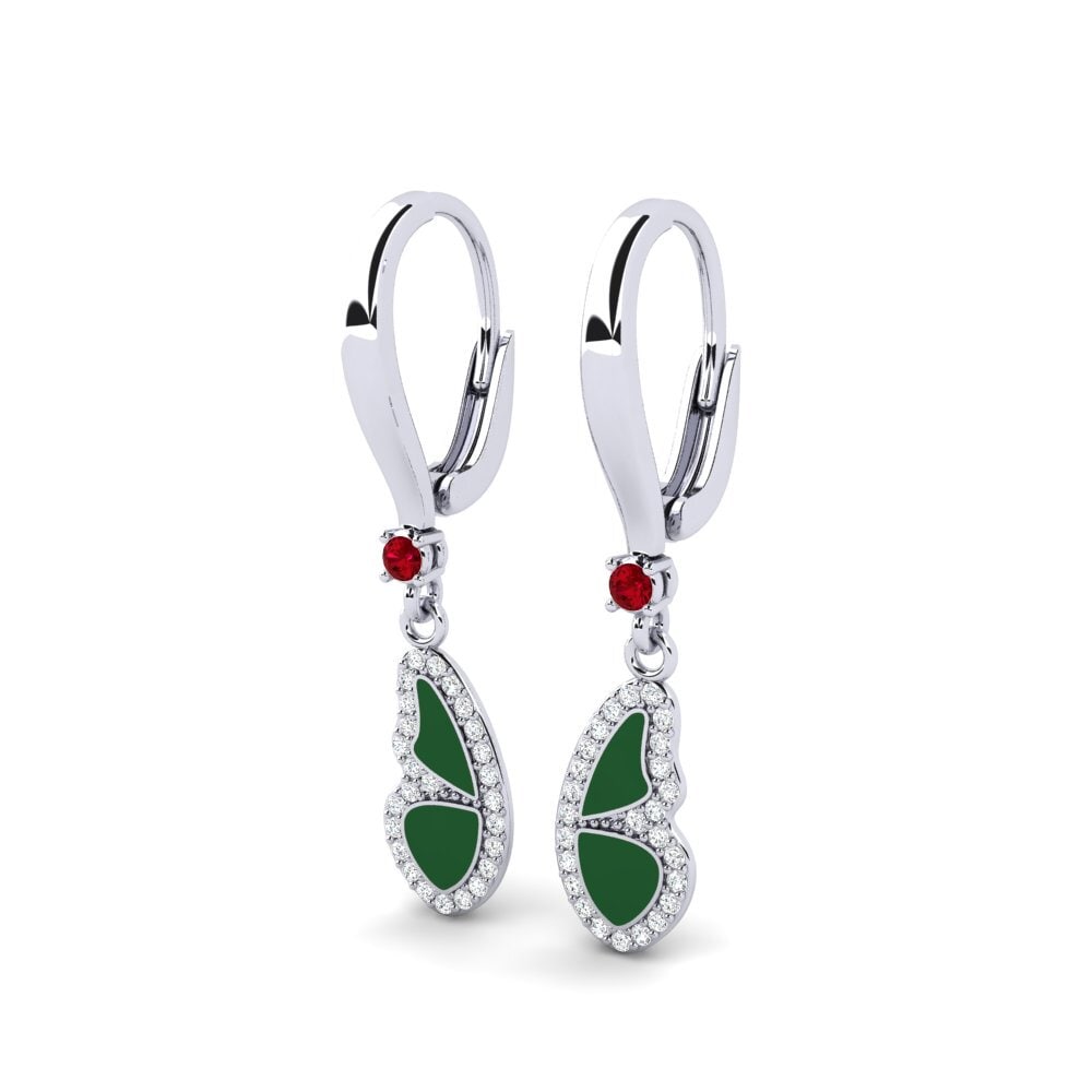 Red Zirconia Women's Earring Pece