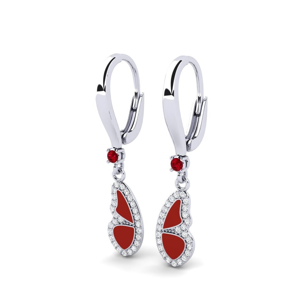 Red Zirconia Women's Earring Pece