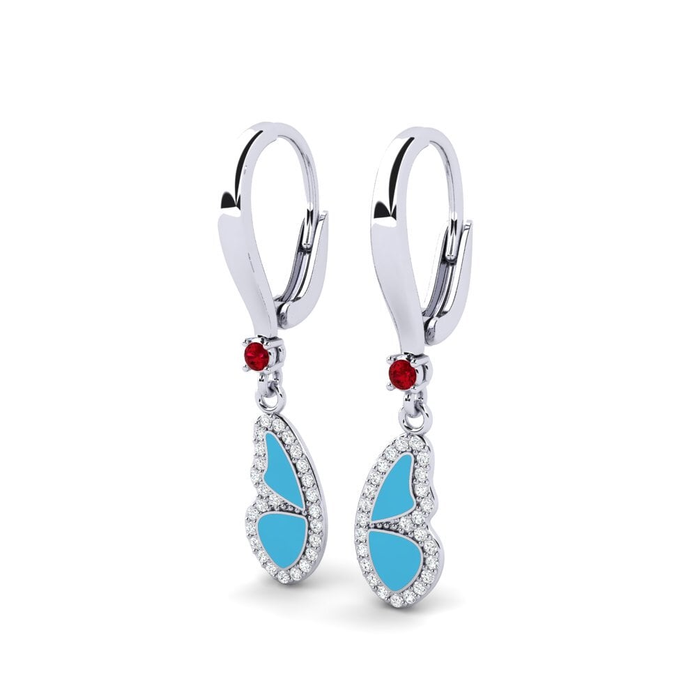 Red Zirconia Women's Earring Pece