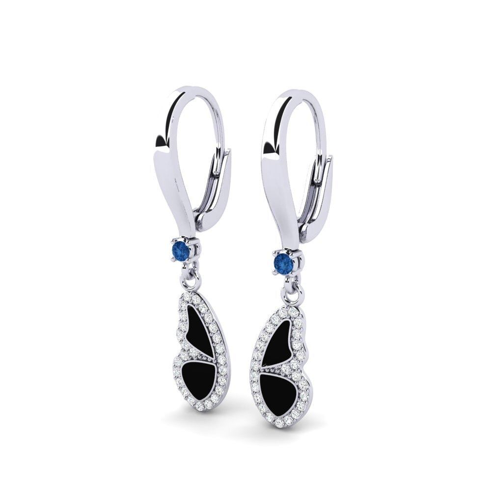 Donker Blauwe Zirkoon Dames Oorbellen Pece