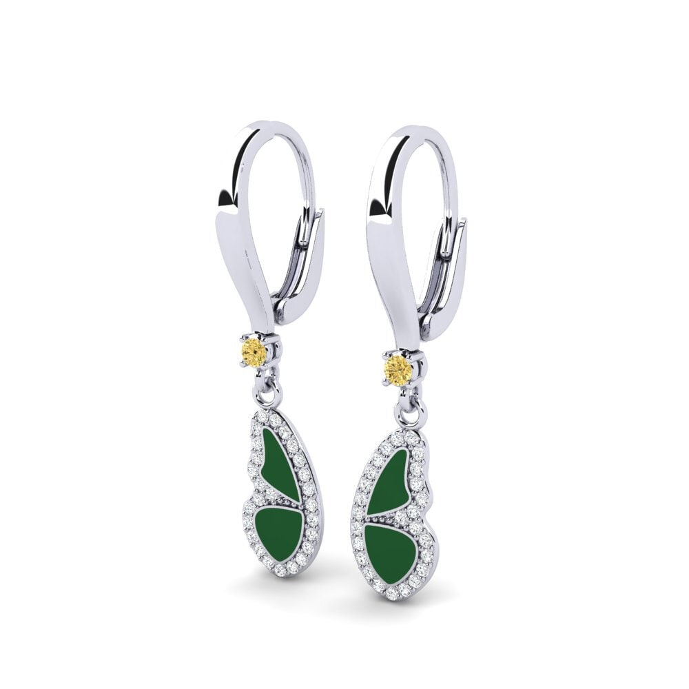 Yellow Diamond Women's Earring Pece