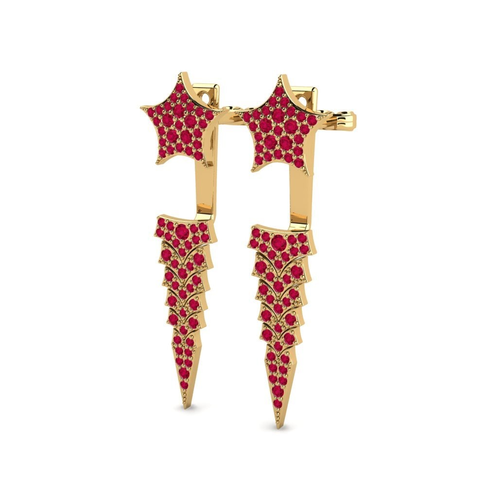 Đá Ruby / Hồng Ngọc Bông tai nữ Pelega