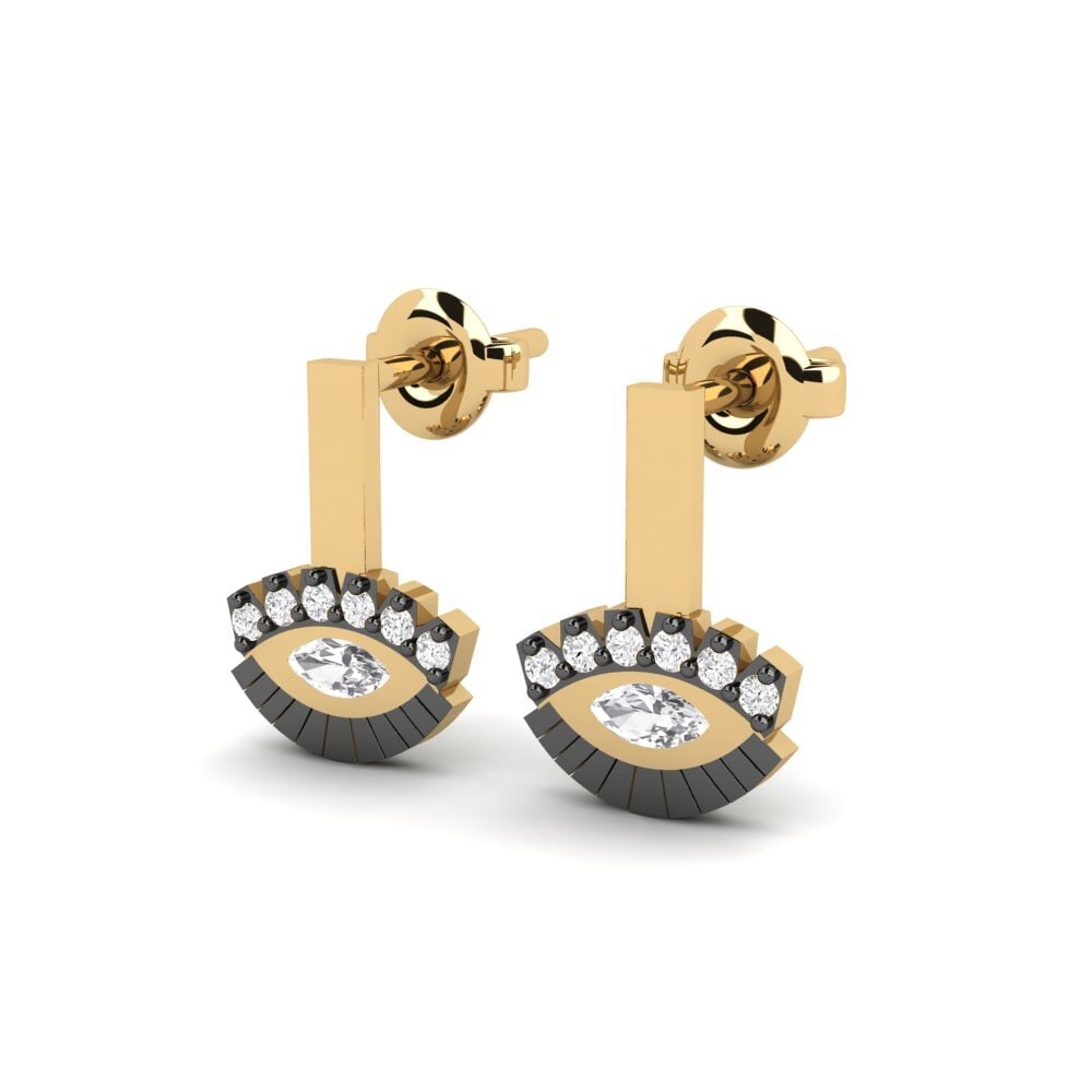 Saphir Blanc Boucle d'oreille femme Peluang