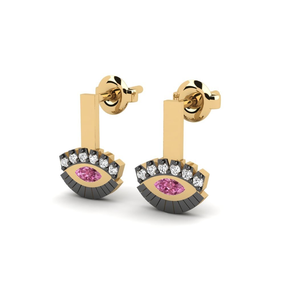 Granate Rhodolite Pendiente de mujer Peluang