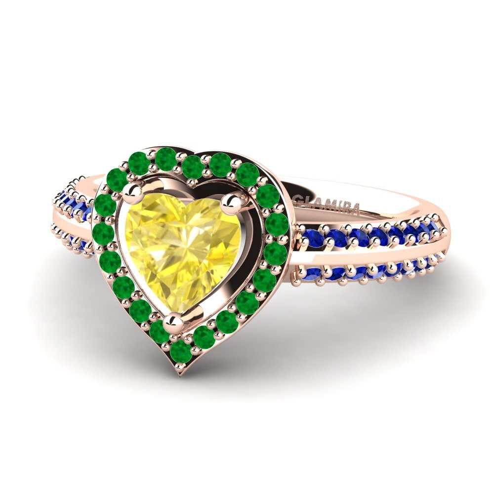 Yellow Sapphire Engagement Ring Pemangile