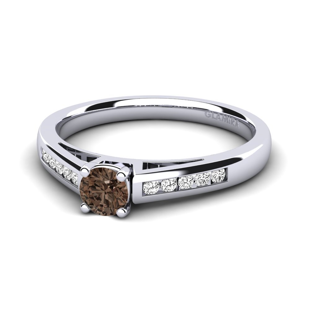 Smoky Quartz Diamonds Ring Penelope