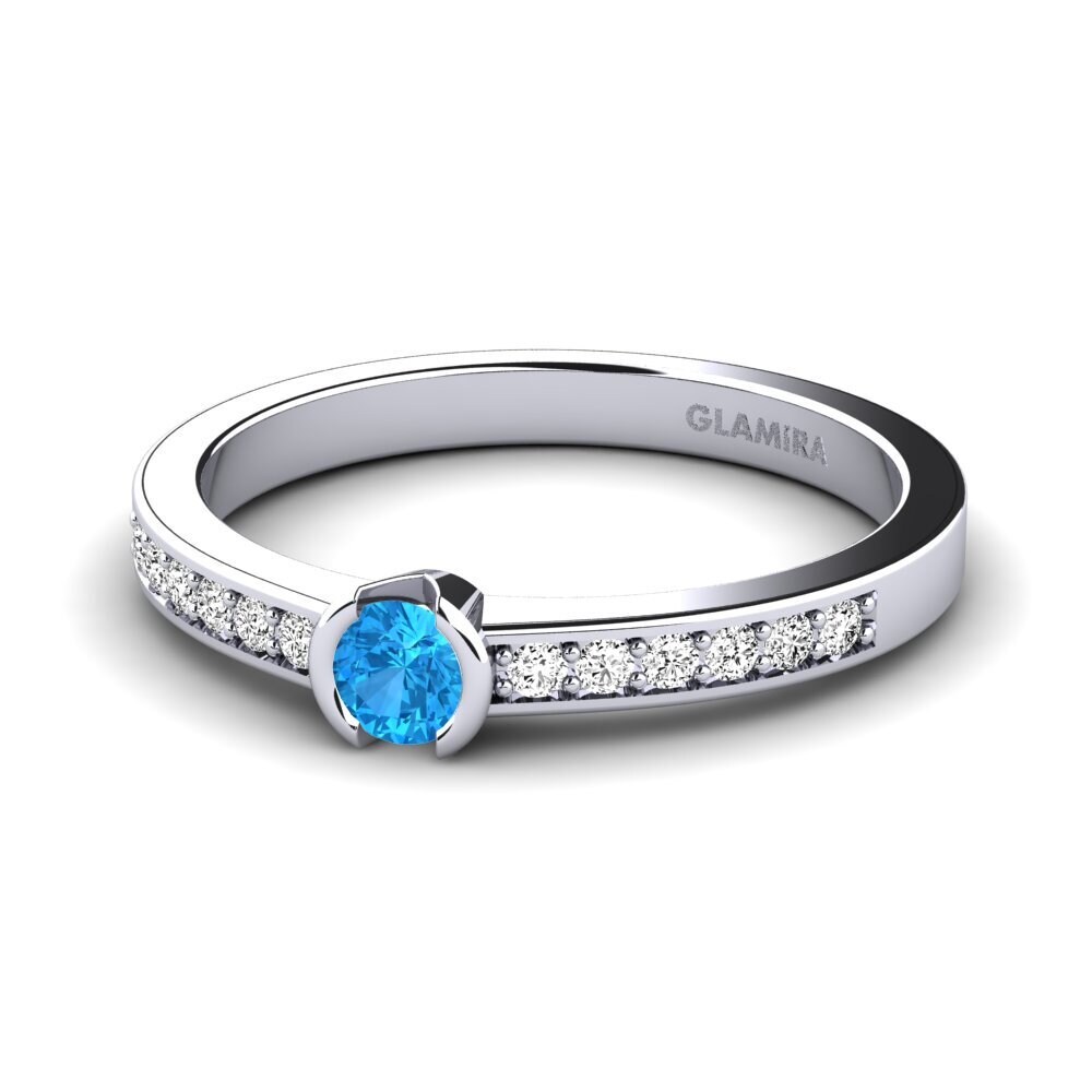 Blauer Topas Verlobungsring Penthe