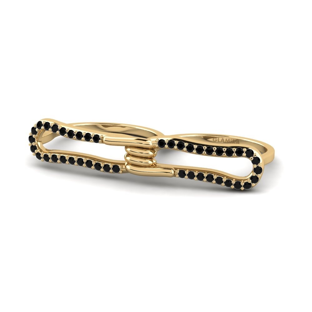 Zafiro negro Anillo Penumbra