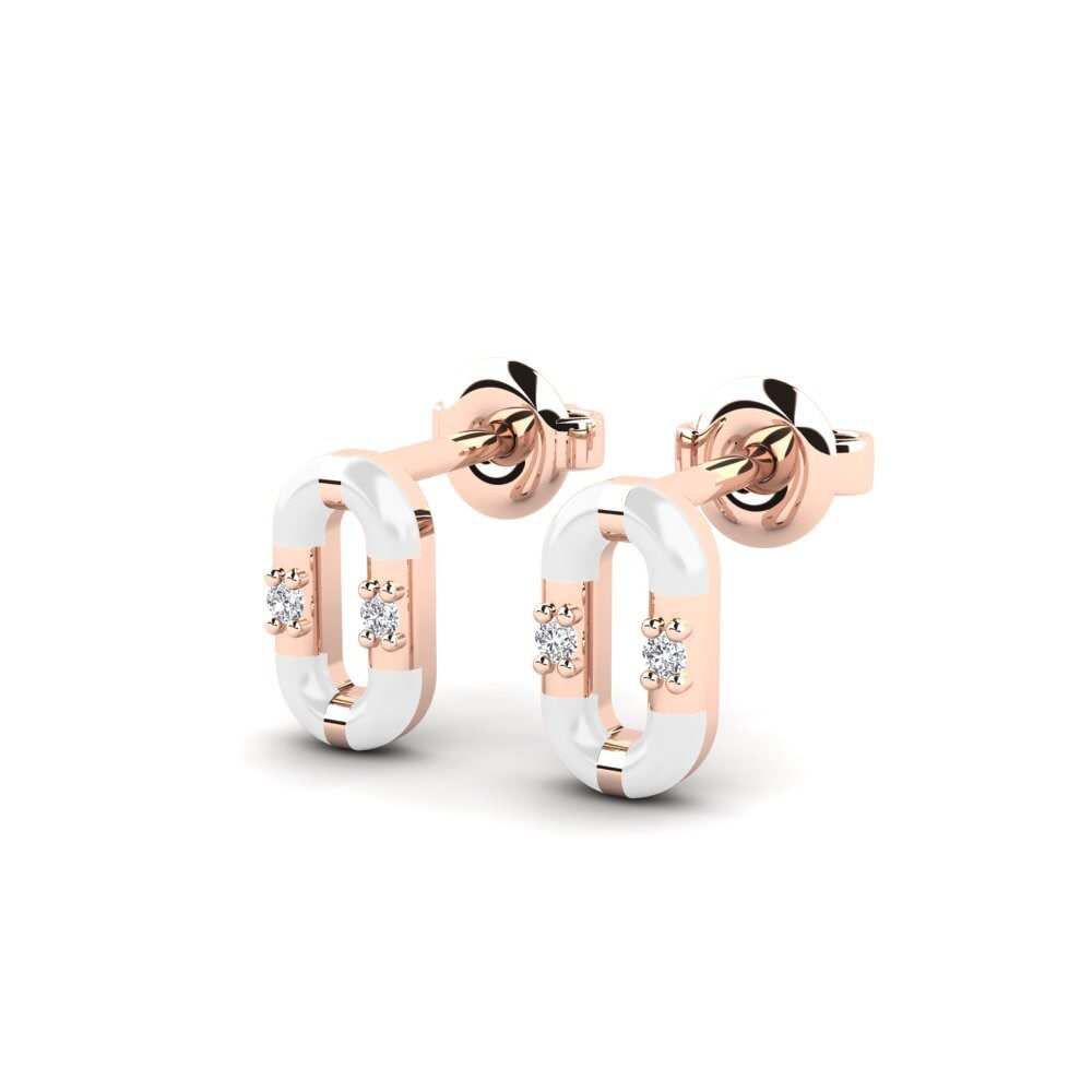 14k Oro Rosa Pendiente de mujer Perassa