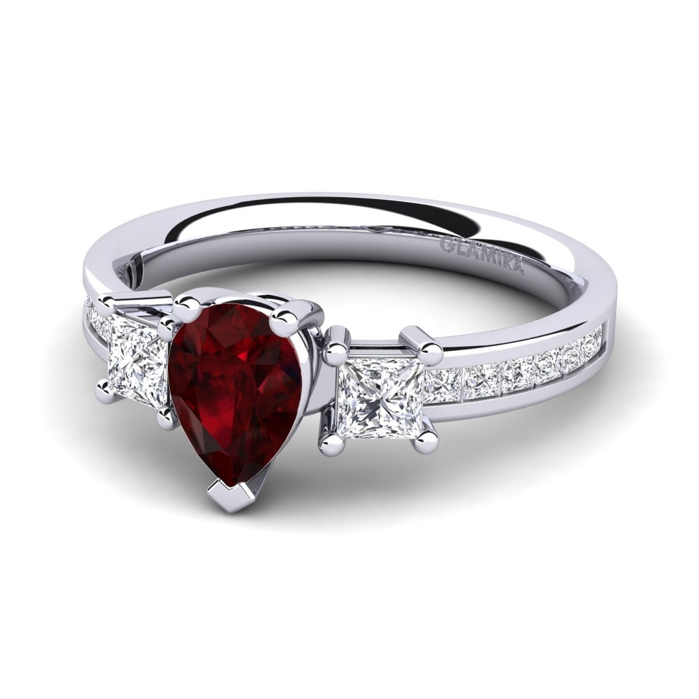 Garnet Engagement Ring Perenna