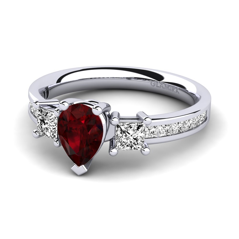 Garnet Engagement Ring Perenna