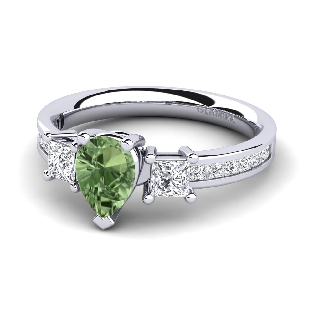 Green Sapphire Engagement Ring Perenna
