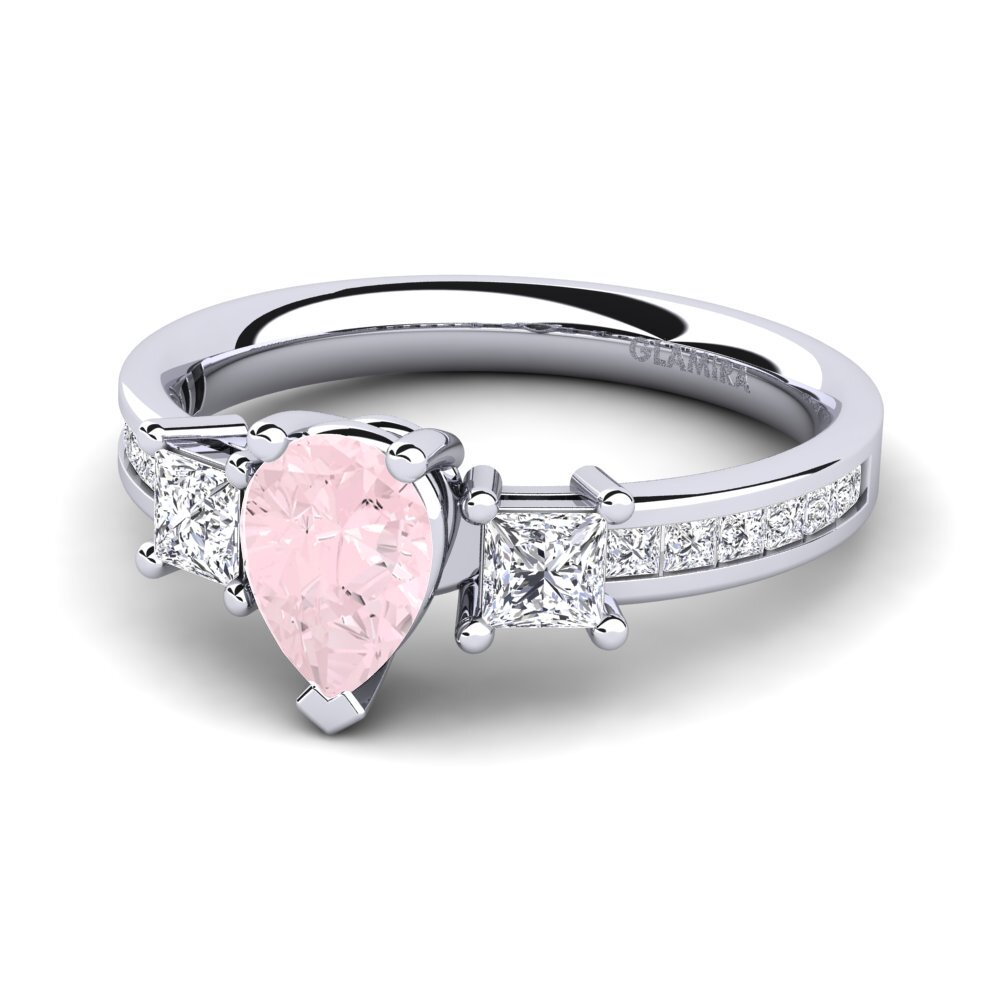 Rose Quartz Engagement Ring Perenna