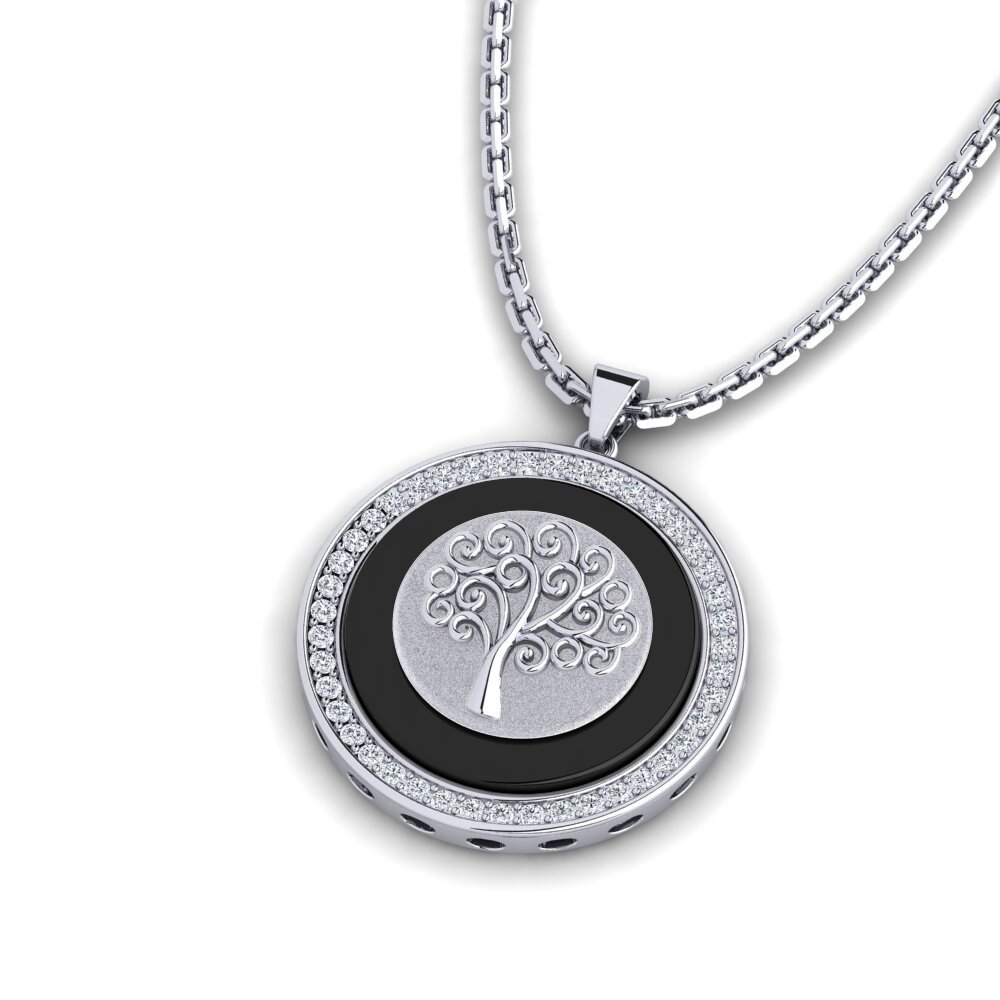 14k Oro Blanco Colgante de Mujer Pergande