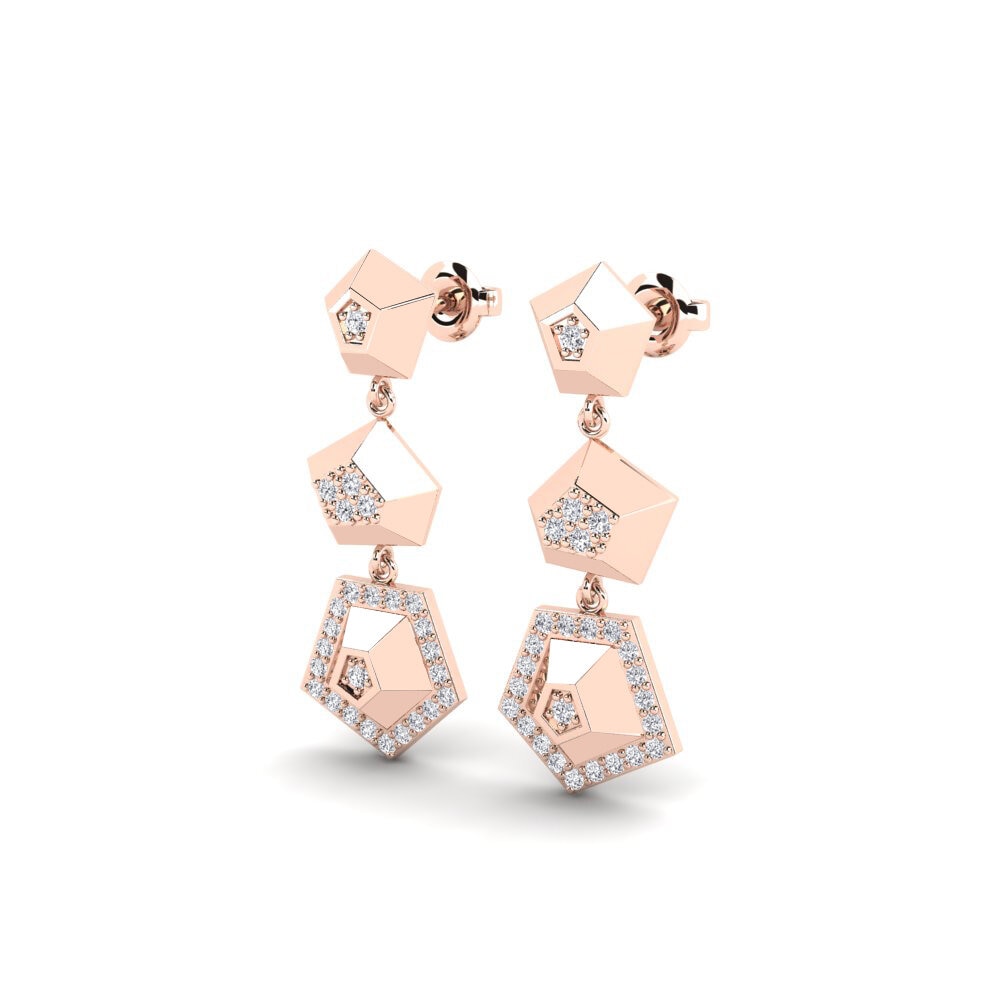 14k Rose Gold Women's Earring Periapsis
