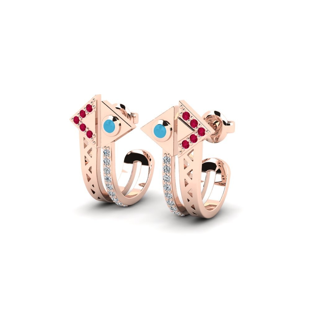 14k Rose Gold Women's Earring Periodically