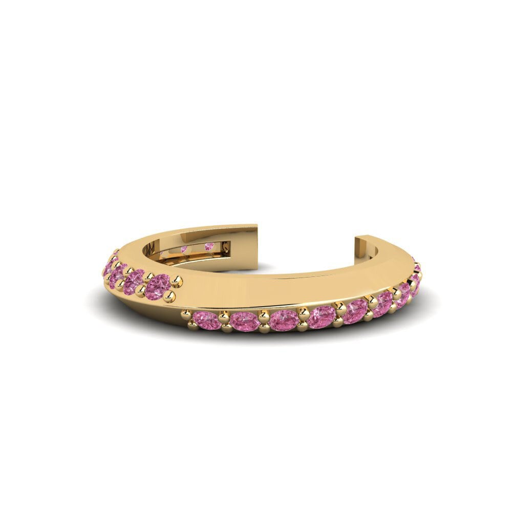 Granate Rhodolite Aro oreja concha Perkem