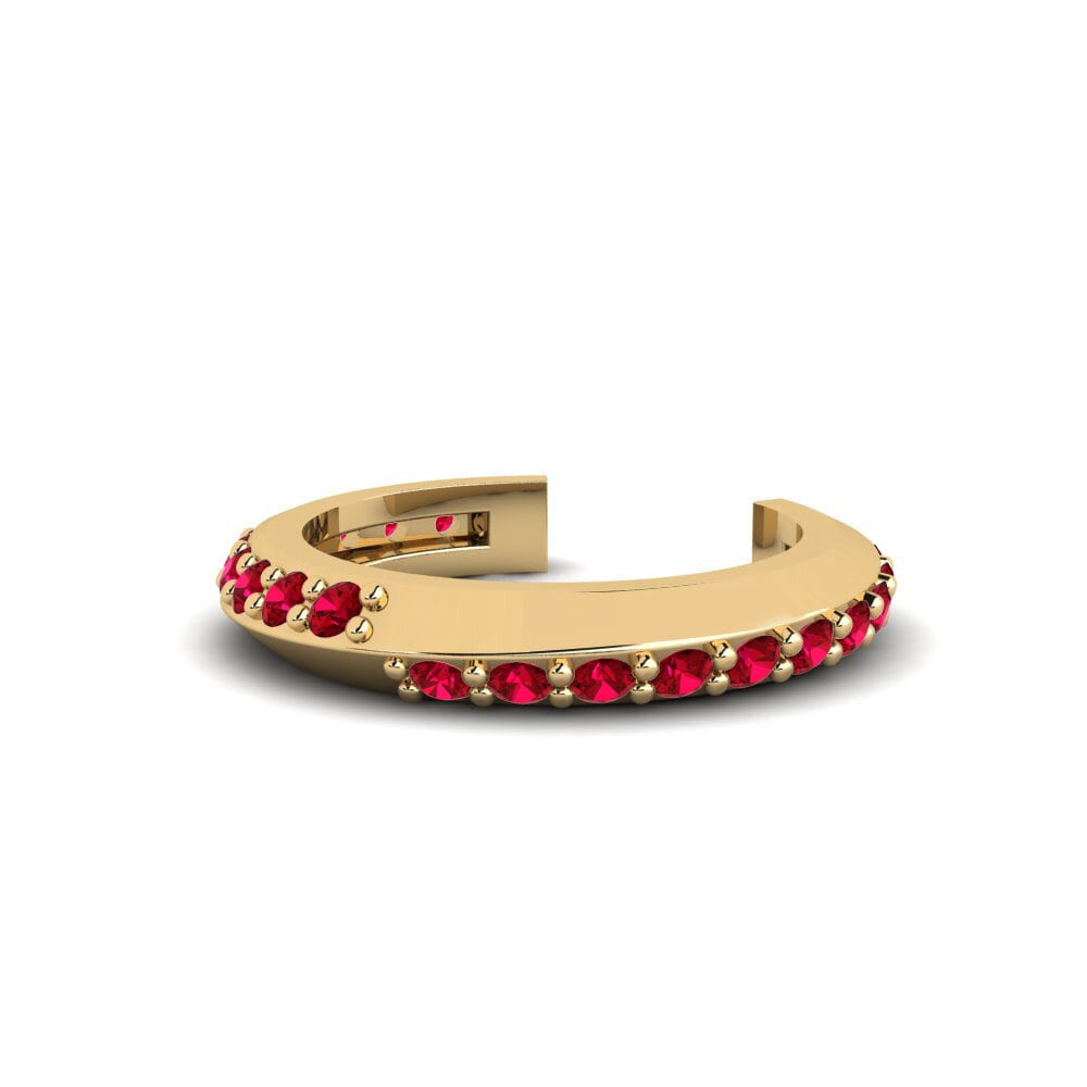 ruby-zirconia Conch Ear Cuff Perkem