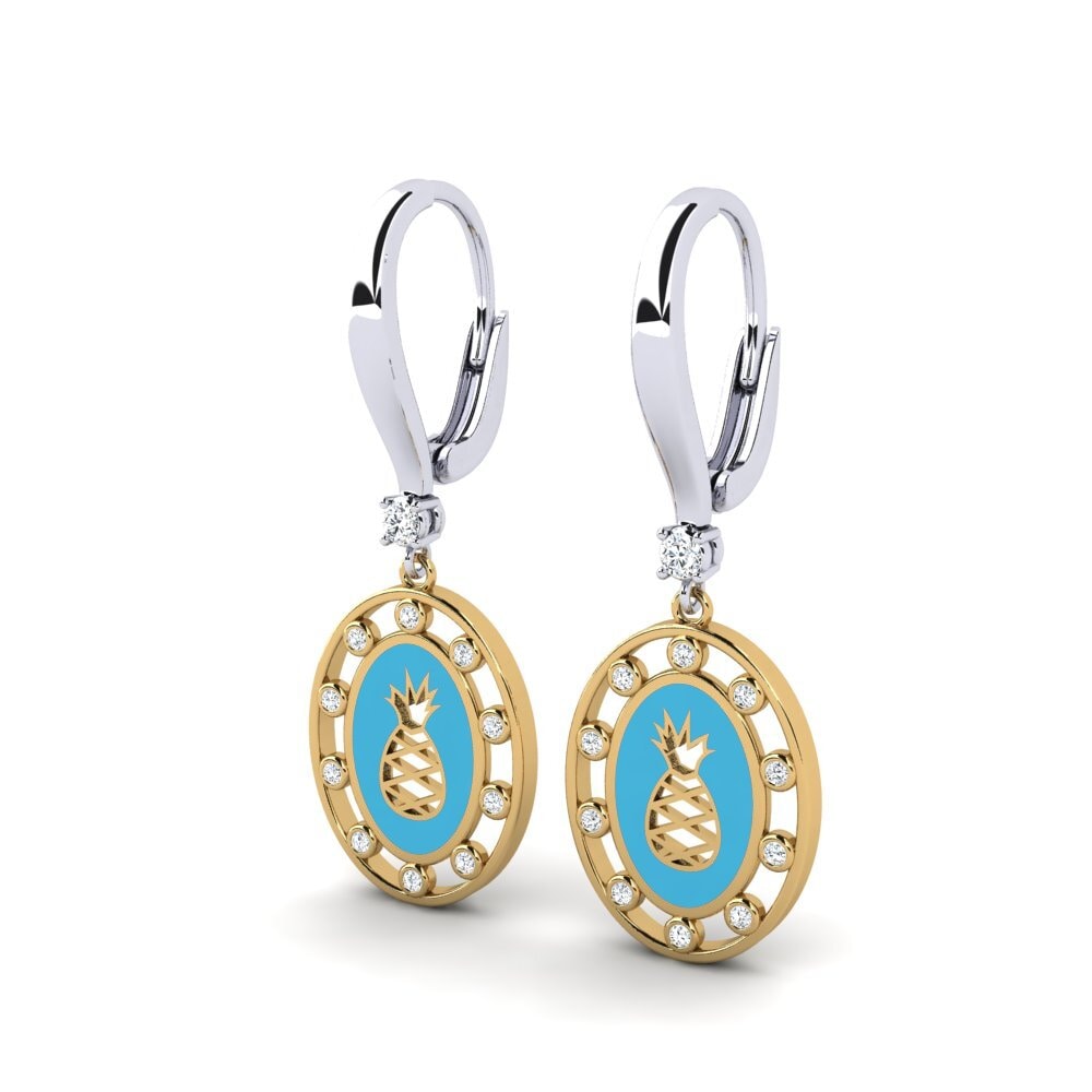 750 Weiß & Gelbgold Damen ohrring Pernor