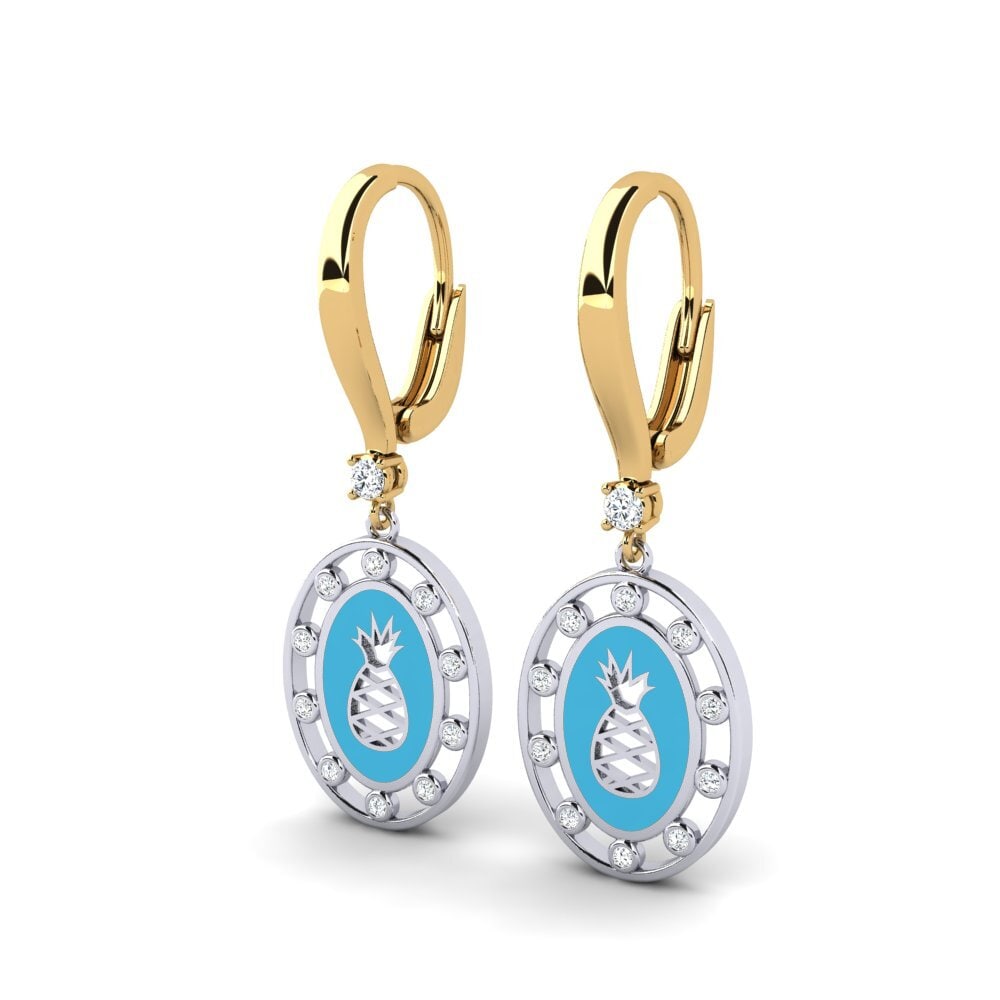 14ct Yellow & White Gold Women's Earring Pernor