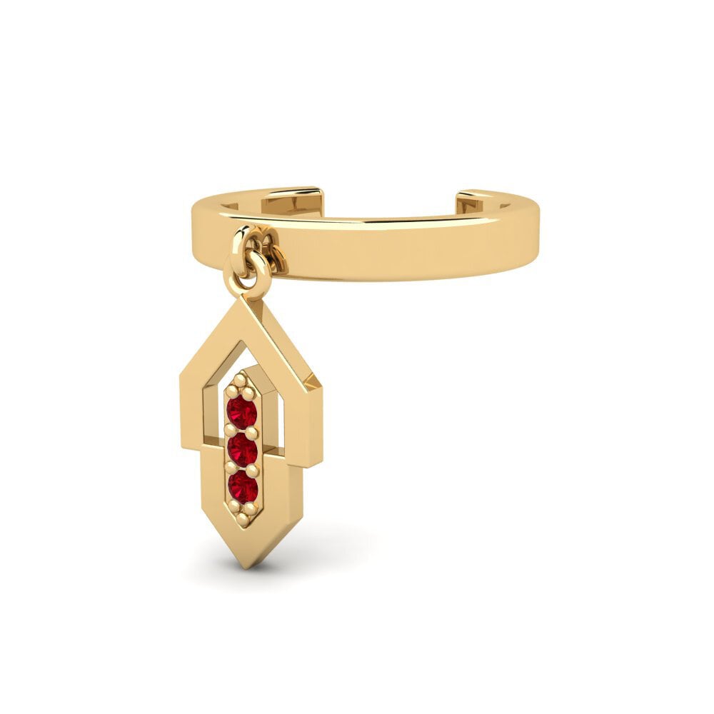 ruby-zirconia Conch Ear Cuff Perpertua