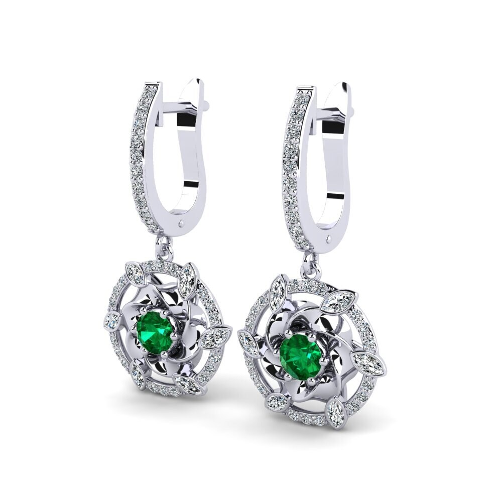 Emerald (Lab Created) Women's Earring Perrin