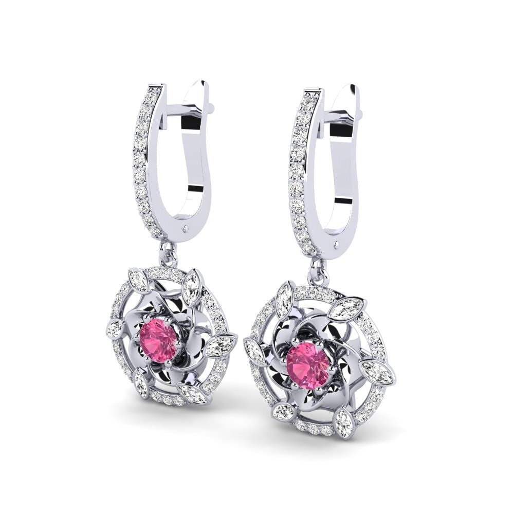 Turmalina Rosa Brincos Feminino Perrin