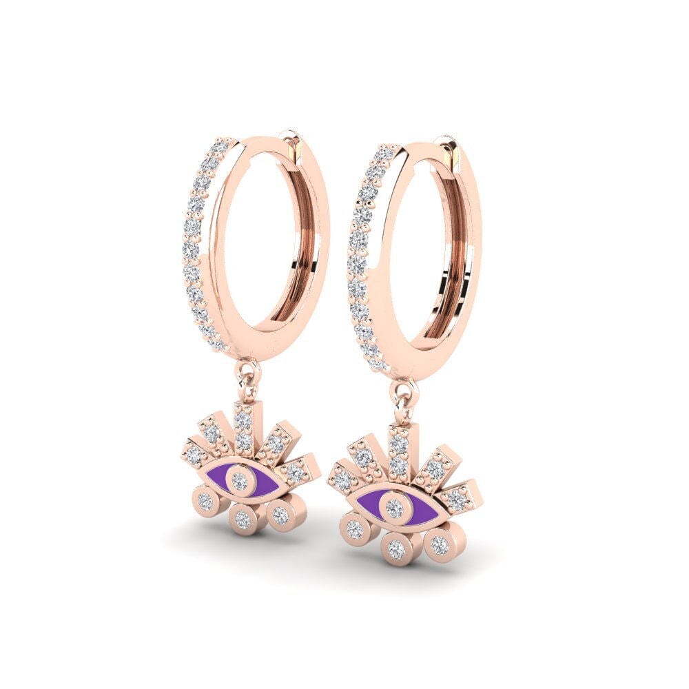 14k Oro Rosa Pendiente de mujer Persepolis