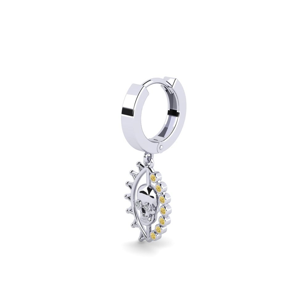 950 Palladium Yellow Diamond Men's Earring Persistors