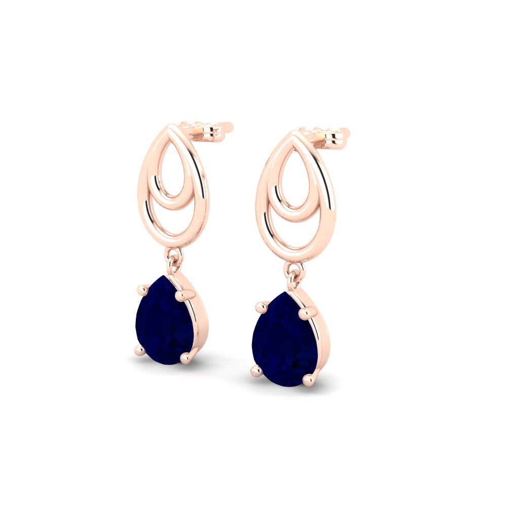 Or Rose 750 Boucle d'oreille femme Peso
