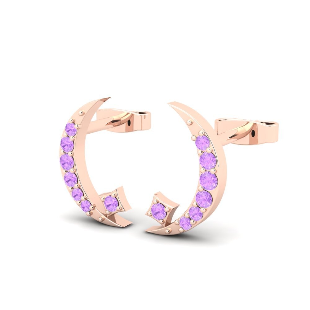 Améthyste Boucle d'oreille femme Pfau