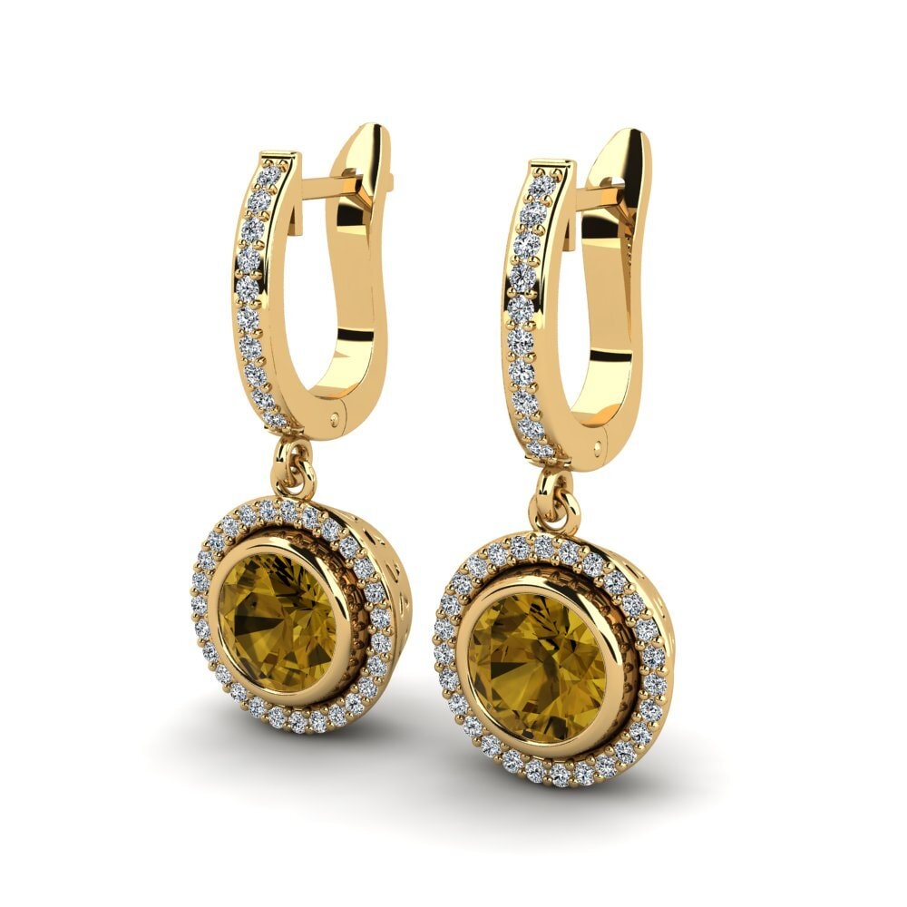 Brown Zircon Women's Earring Phantump