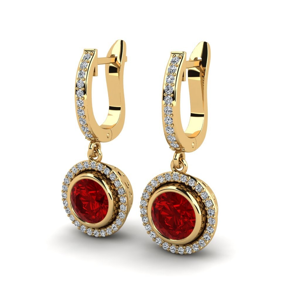 Ruby (Lab Created) Women's Earring Phantump